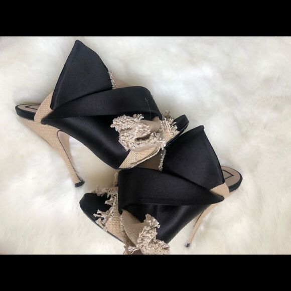 [no.21] burlap and satin “knot” heels #13 - Picture 7 of 8